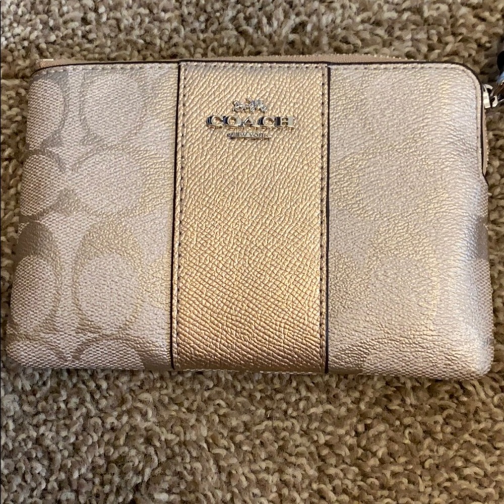Golden & Silver Cute Coach wristlet
